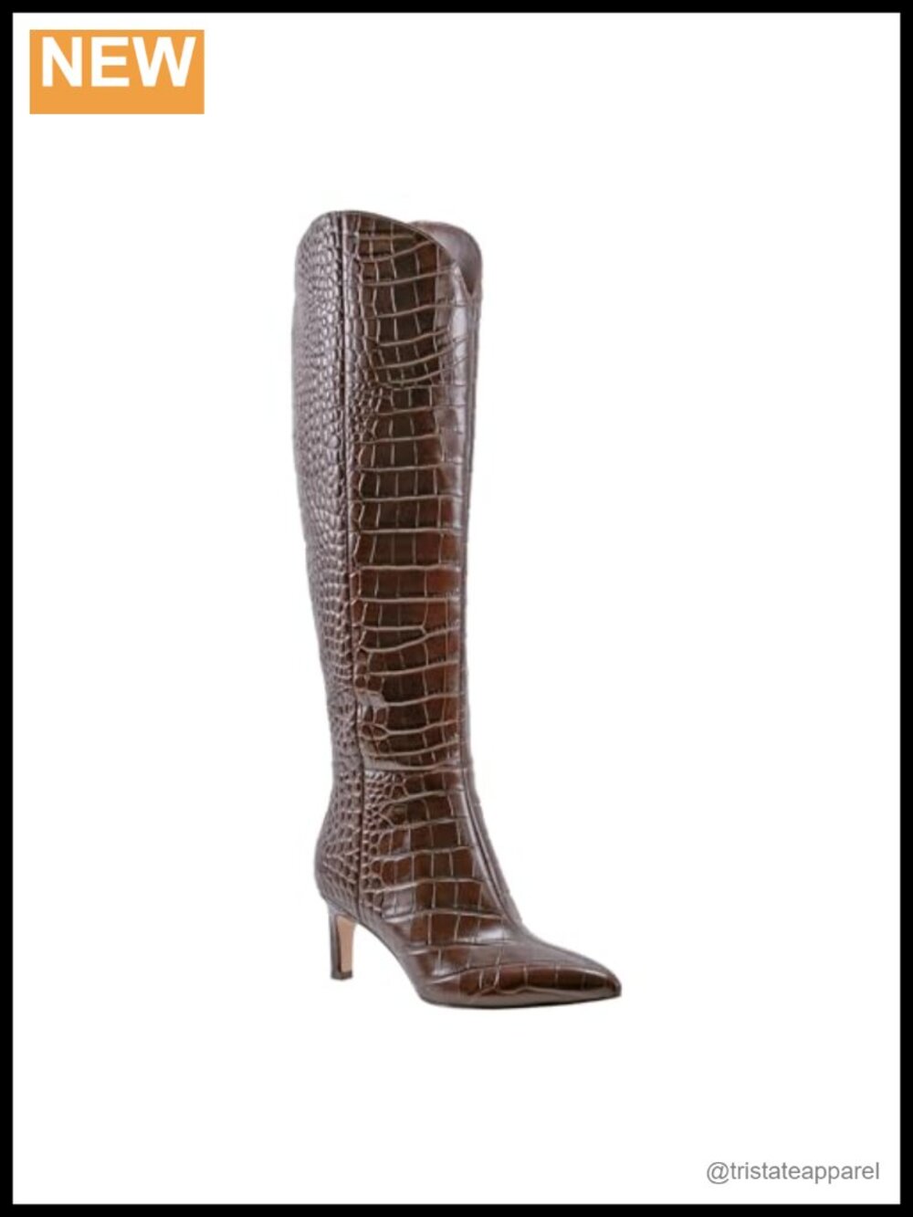 Marc Fisher LTD Quinnie Over-the-Knee Leather Boots Pointed Toe Zipper